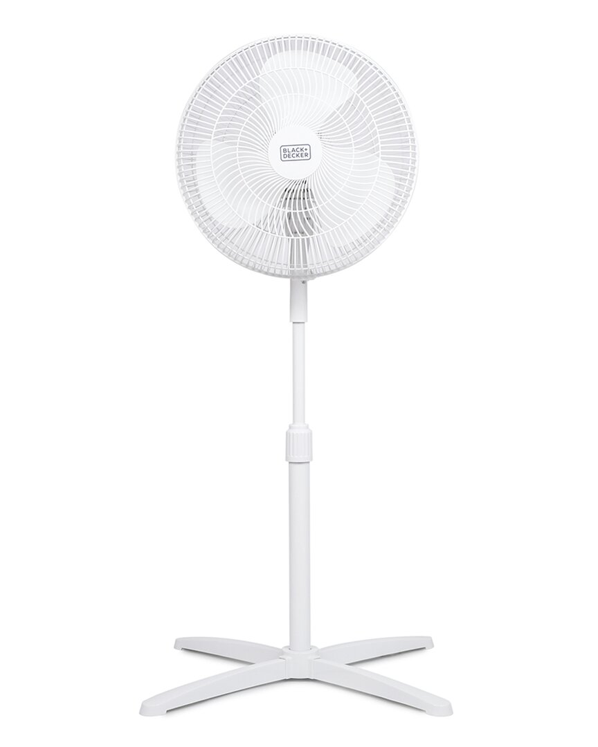 Black+decker 16in Pedestal Fan In White