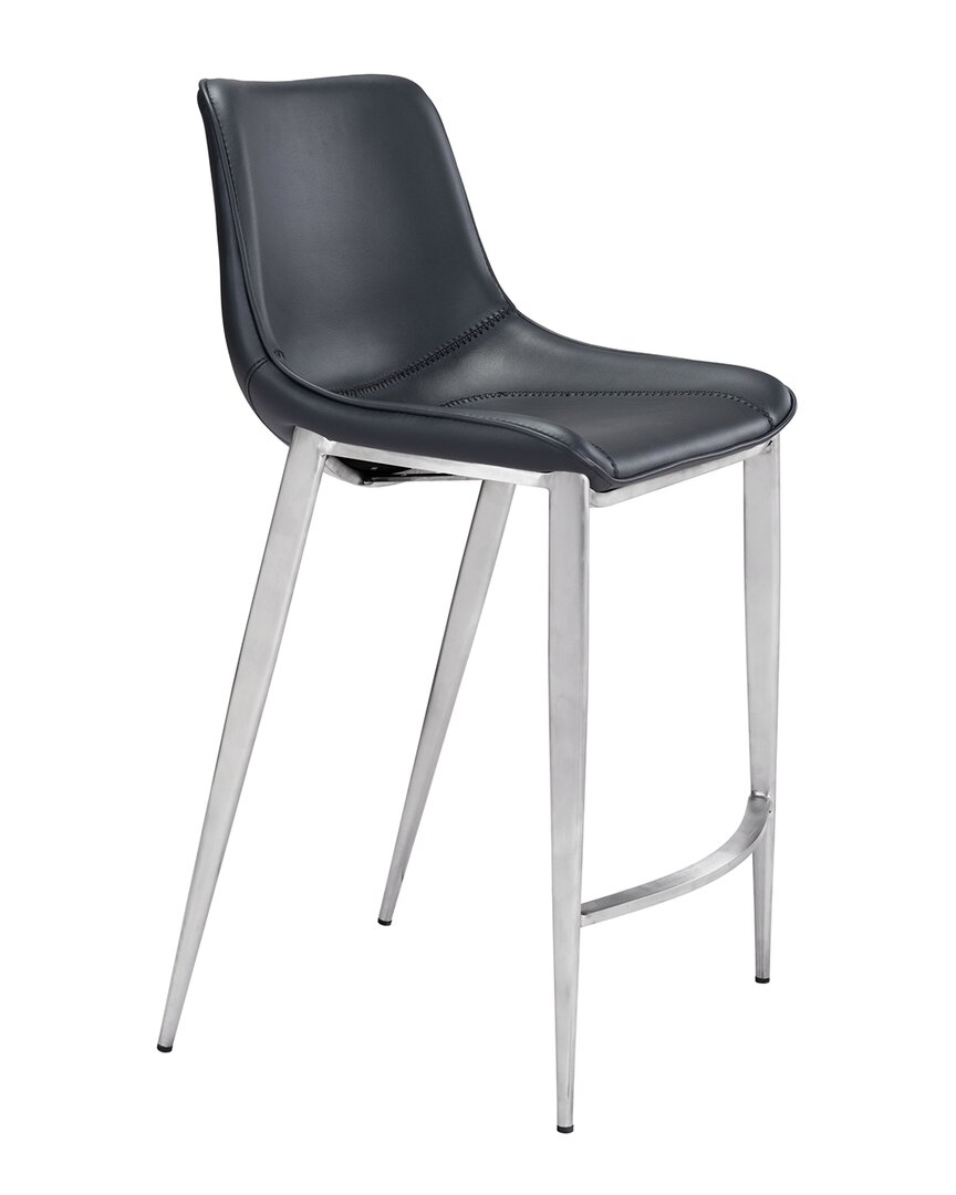 Zuo Modern Magnus Counter Chair (set Of 2) In Black