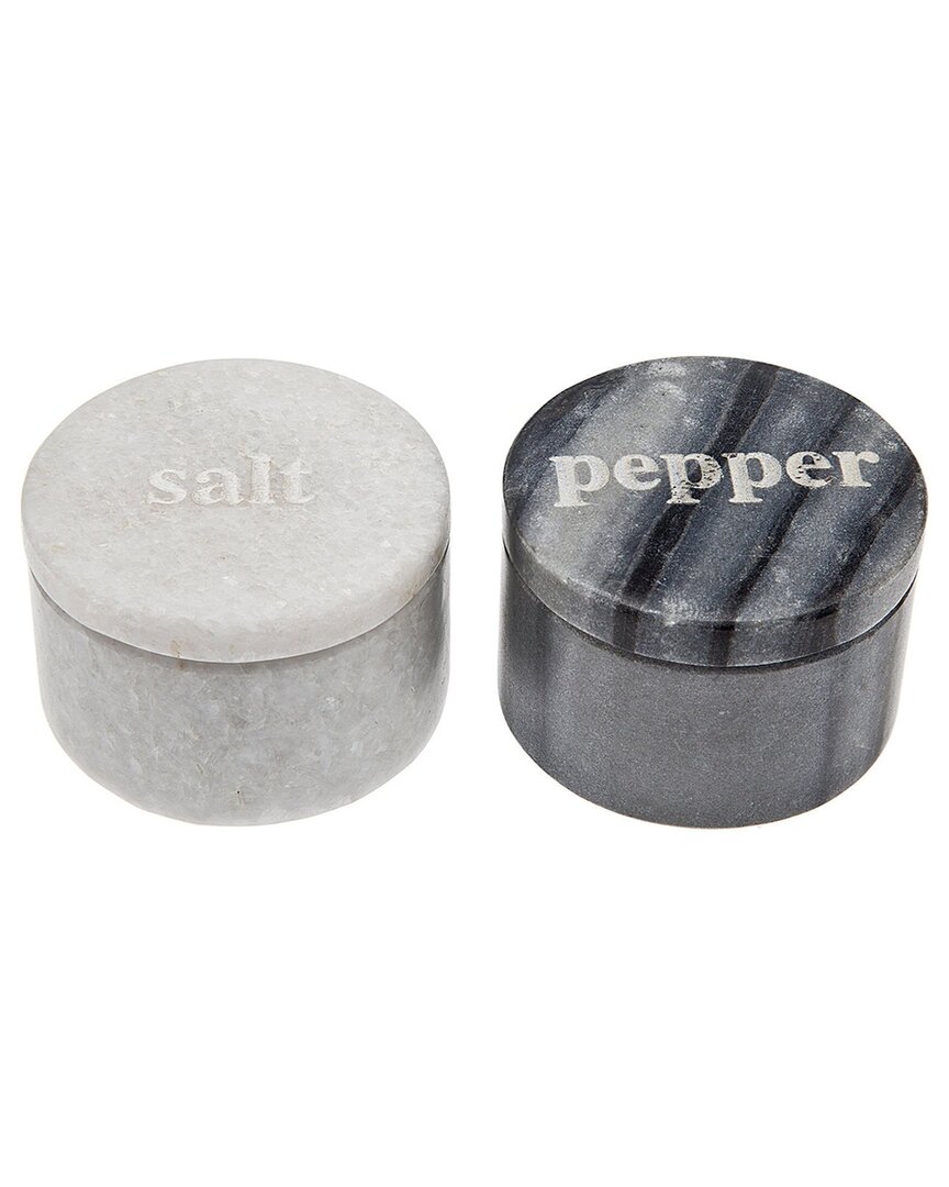 Godinger Marble Salt & Pepper Cellar Set White/gre
