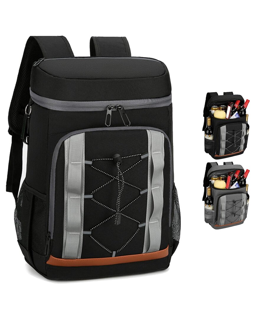 Fresh Fab Finds Cooler 36-can Insulated Backpack In Black