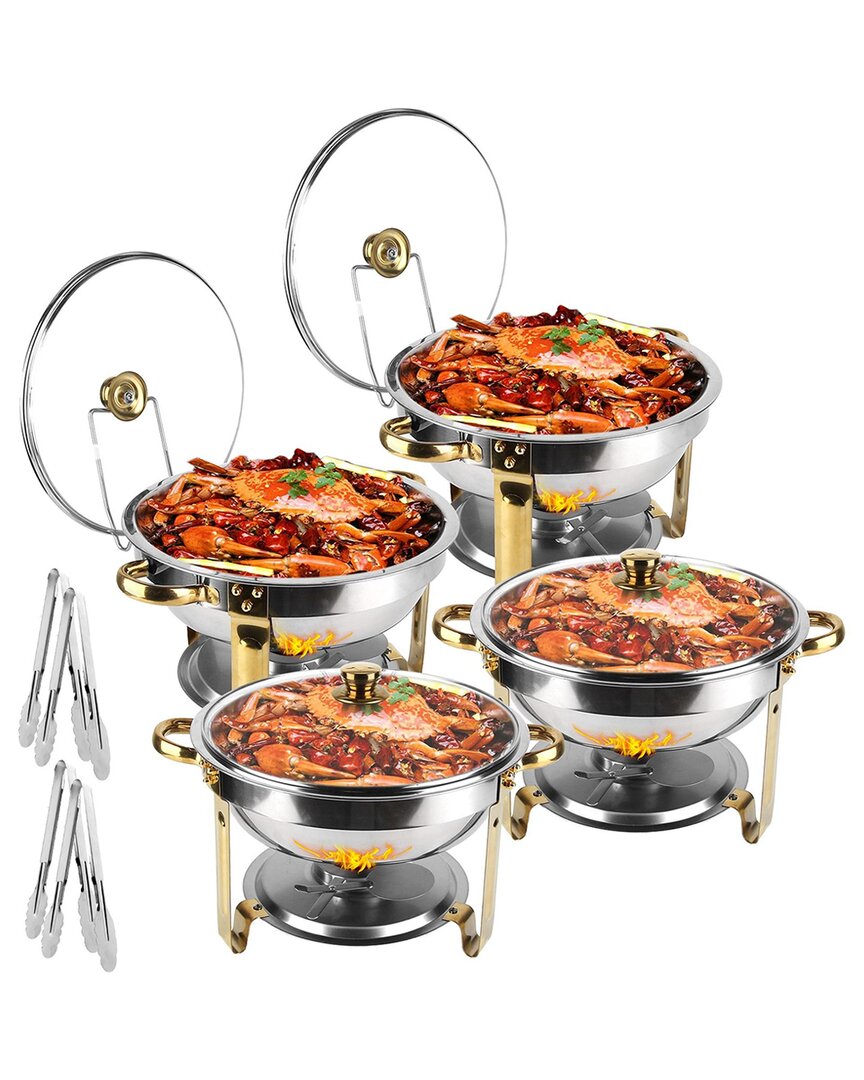 Fresh Fab Finds 4pc Chafing Dish Buffet Set In Silver