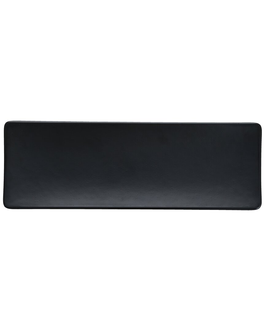 Fortessa Dvm Sandia Obsidian Rectangular Platter In Black