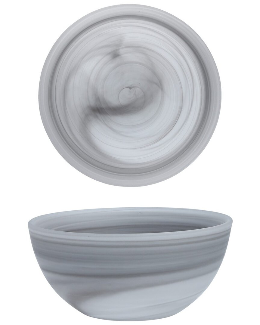 Fortessa Set Of 4 La Jolla Glass Grey Cereal Bowls