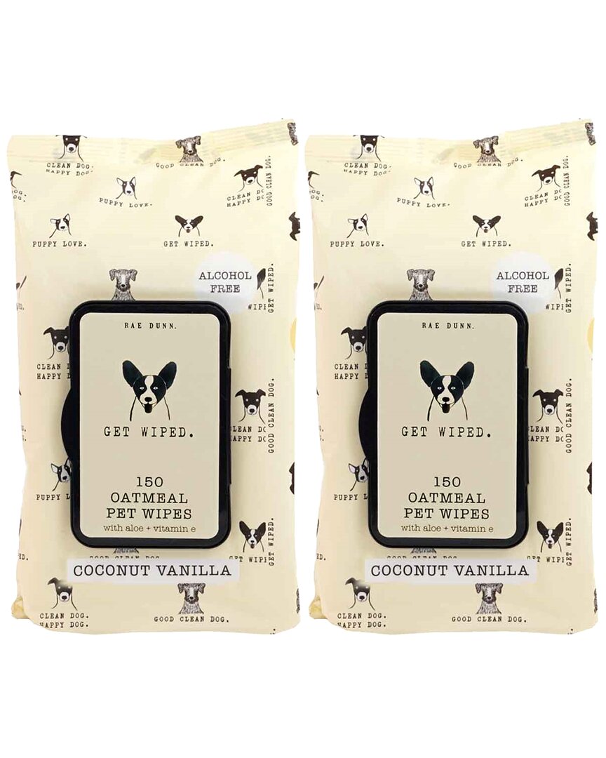 Rae Dunn Get Wiped. Coconut Vanilla Pet Wipes 2-pack