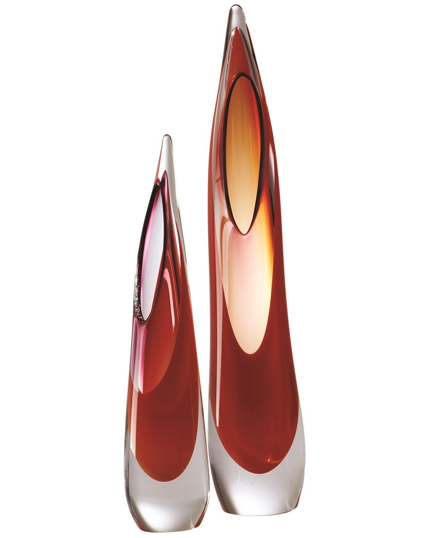 Global Views Stalagmite Vase In Red