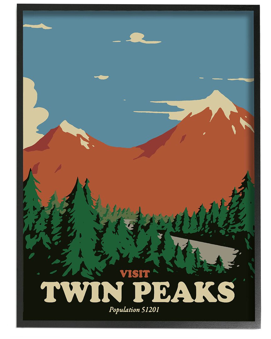Stupell Visit Twin Peaks Mountain Landscape By Matheus Lopes Castro Wall Art