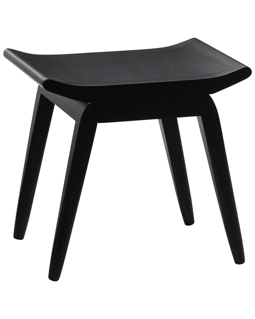 Peyton Lane Traditional Rectangle Stool In Black