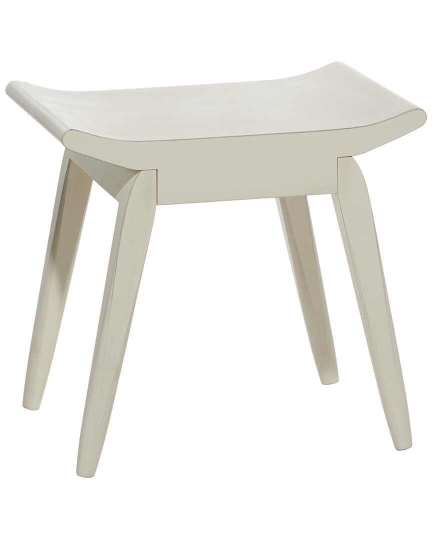 Peyton Lane Traditional Rectangle Stool In White