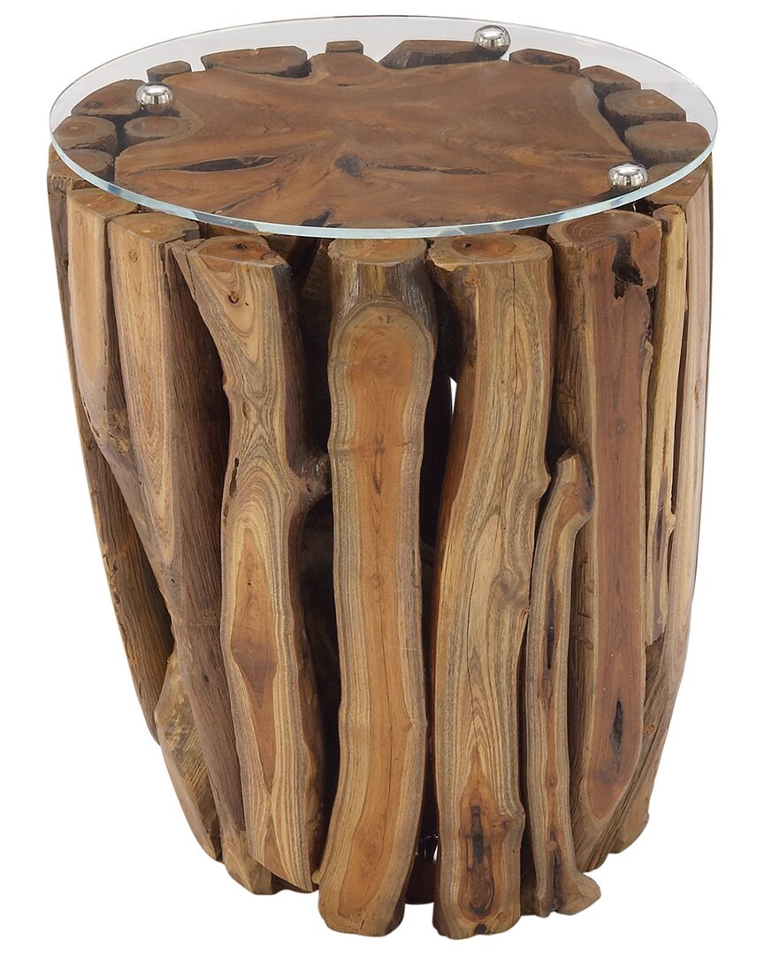 Peyton Lane Handmade Accent Table In Brown