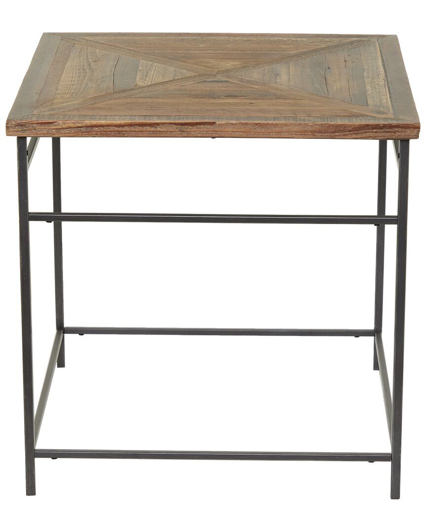 Peyton Lane Rustic Square Accent Table In Black