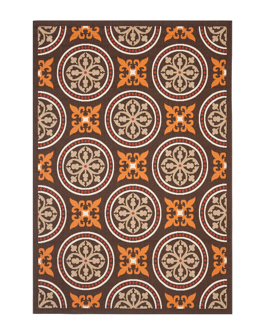 Safavieh Dnu  Veranda Indoor/outdoor Rug In Chocolate