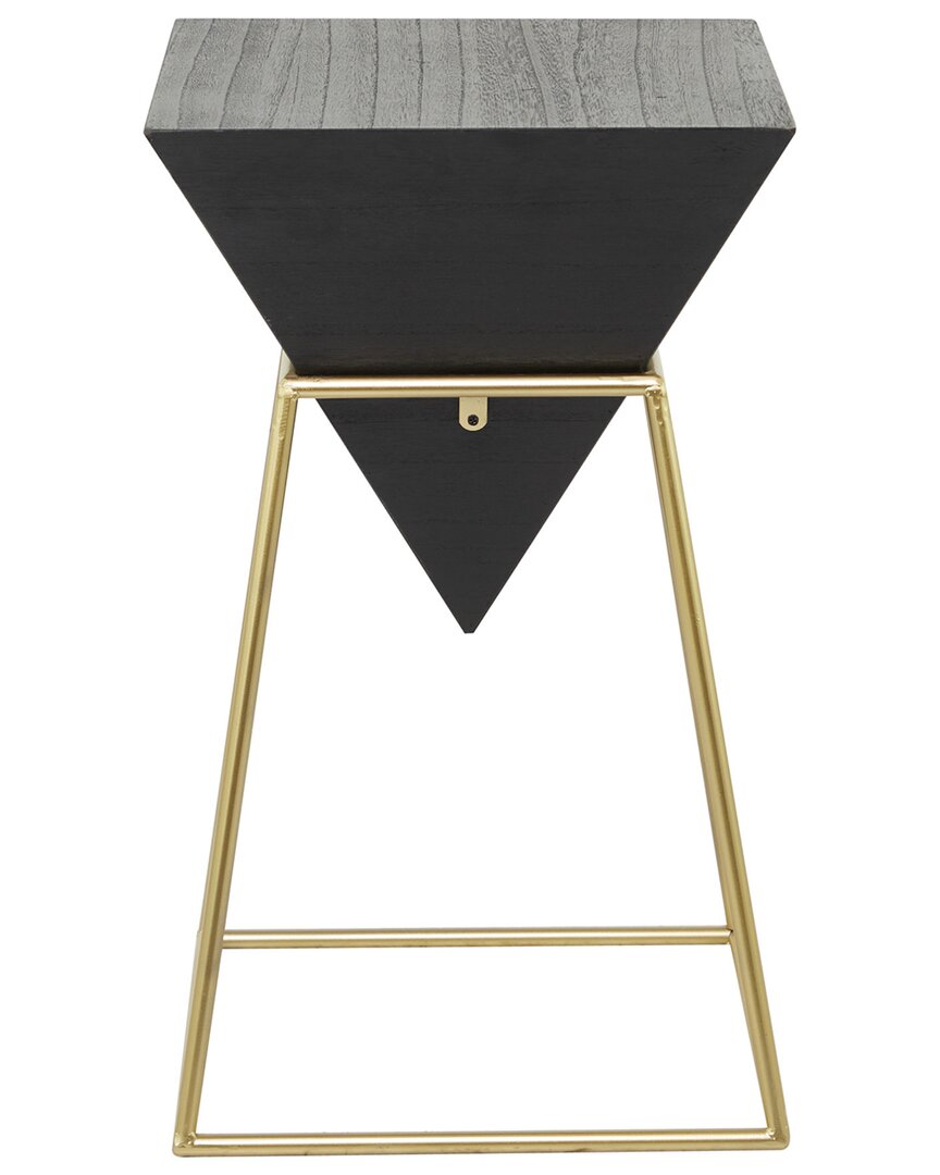 Peyton Lane Geometric Inverted Accent Table In Black