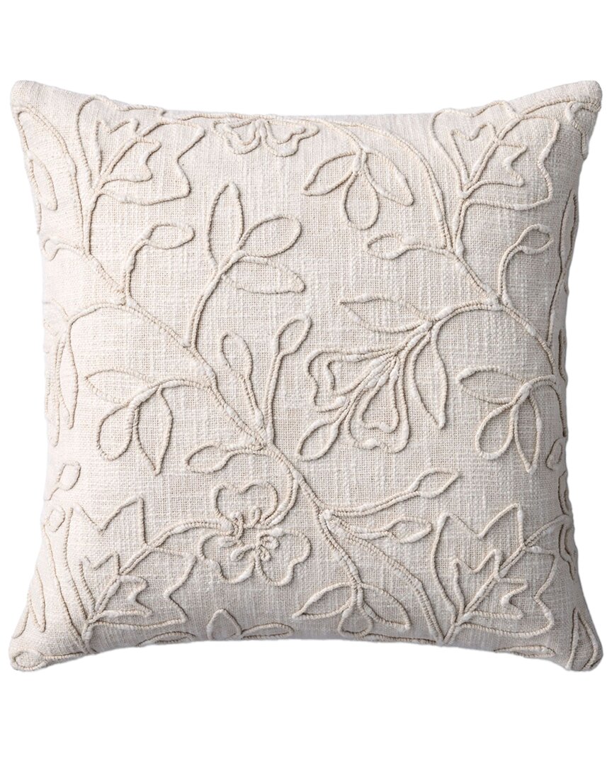 Loloi Ii Loloi 18x18in Pillow Cover With Down Insert In Natural