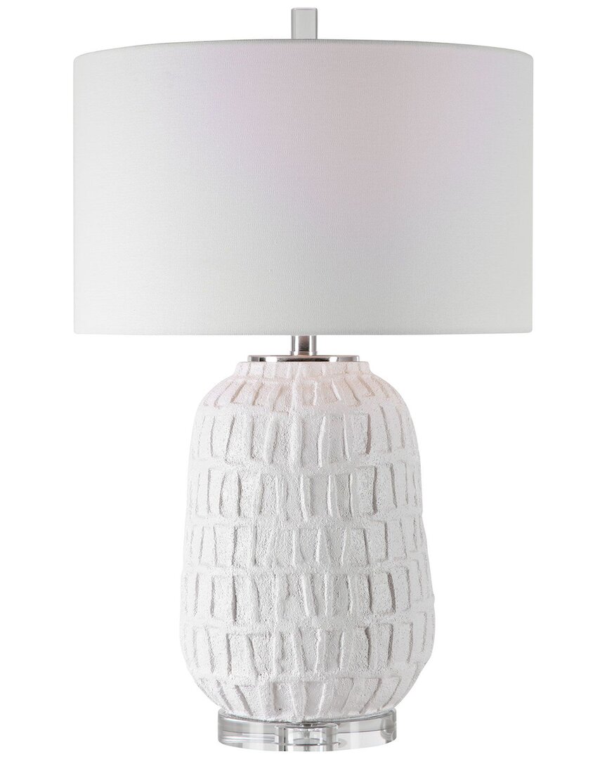 Uttermost Caelina Textured Table Lamp In White