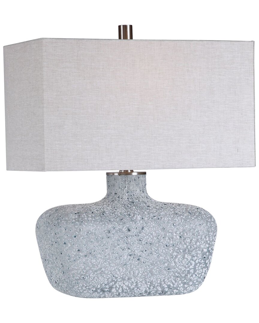 Uttermost Matisse Textured Glass Table Lamp In Blue