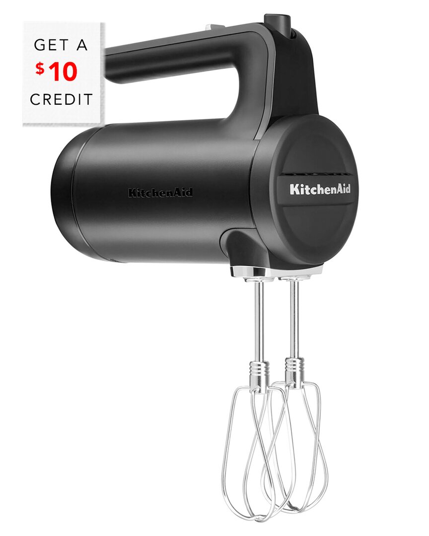 Shop Kitchenaid 7-speed Black Cordless Hand Mixer With $10 Credit