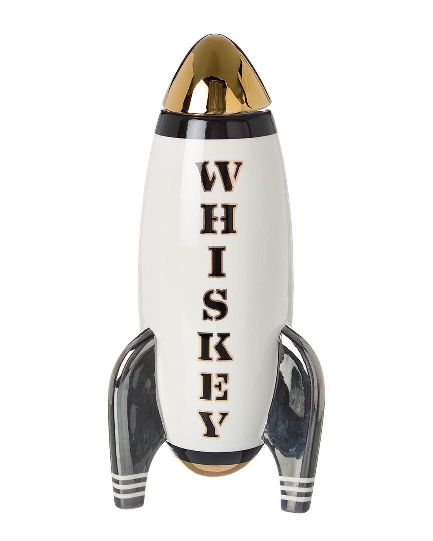 Jonathan Adler Rocket Whiskey Decanter In White