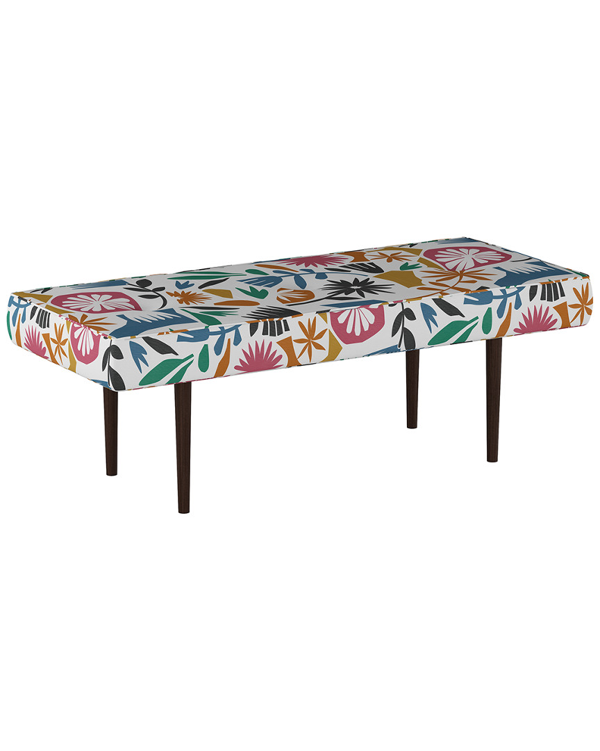 Skyline Furniture Button Tufted Bench In Multi