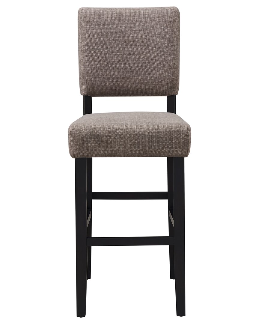 Leick Home Set Of 2 Upholstered Back Bar Stool In Black