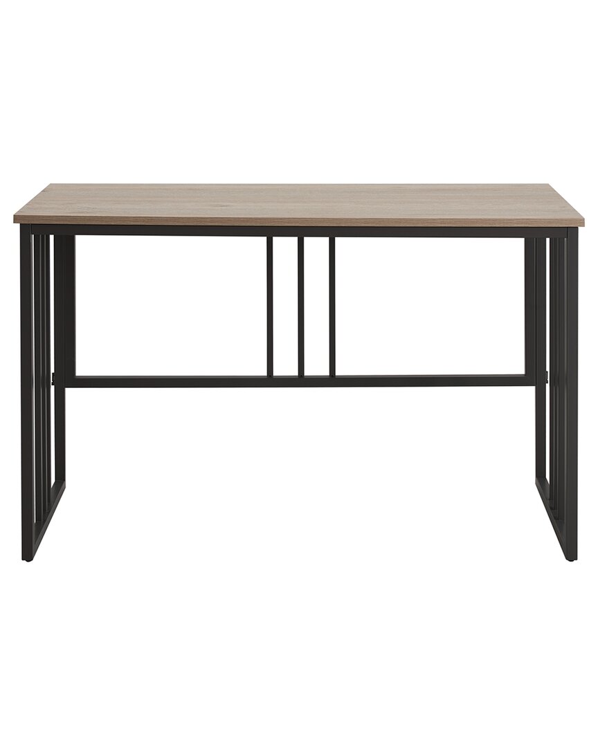 Leick Home Mission Folding Slatted Desk In Black