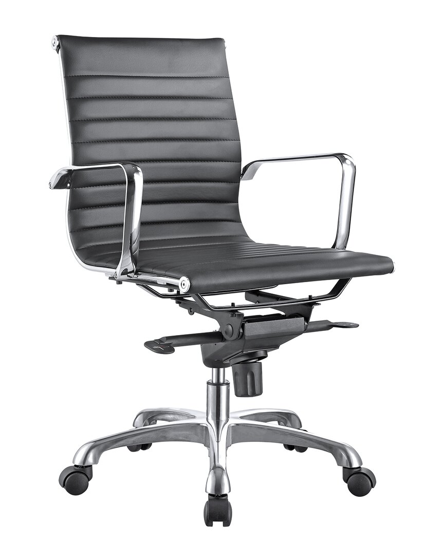 Moe's Home Collection Studio Swivel Low Back Office Chair In Black