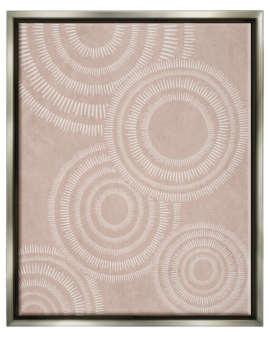 Stupell Boho Circles Beige Pattern Framed Floater Canvas Wall Art By Jj Design House Llc