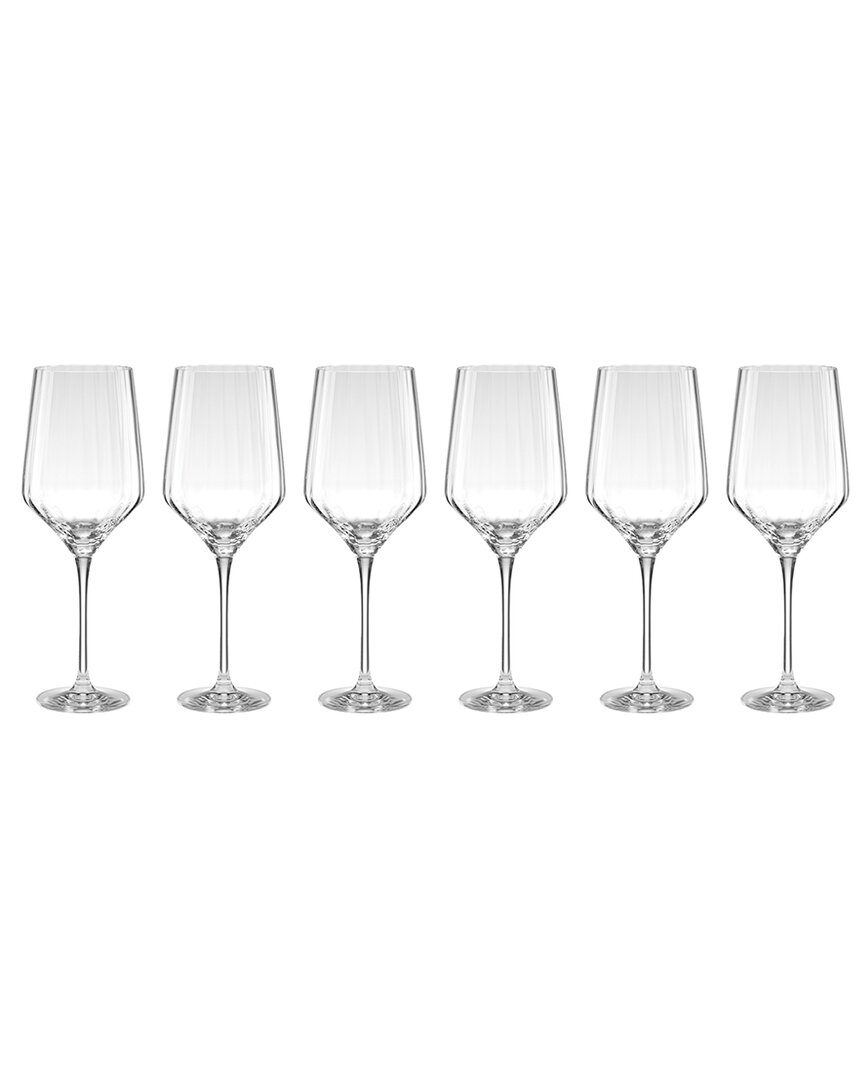 Lenox Tuscany Classics Angled Optic Wine Glasses, Set Of 6