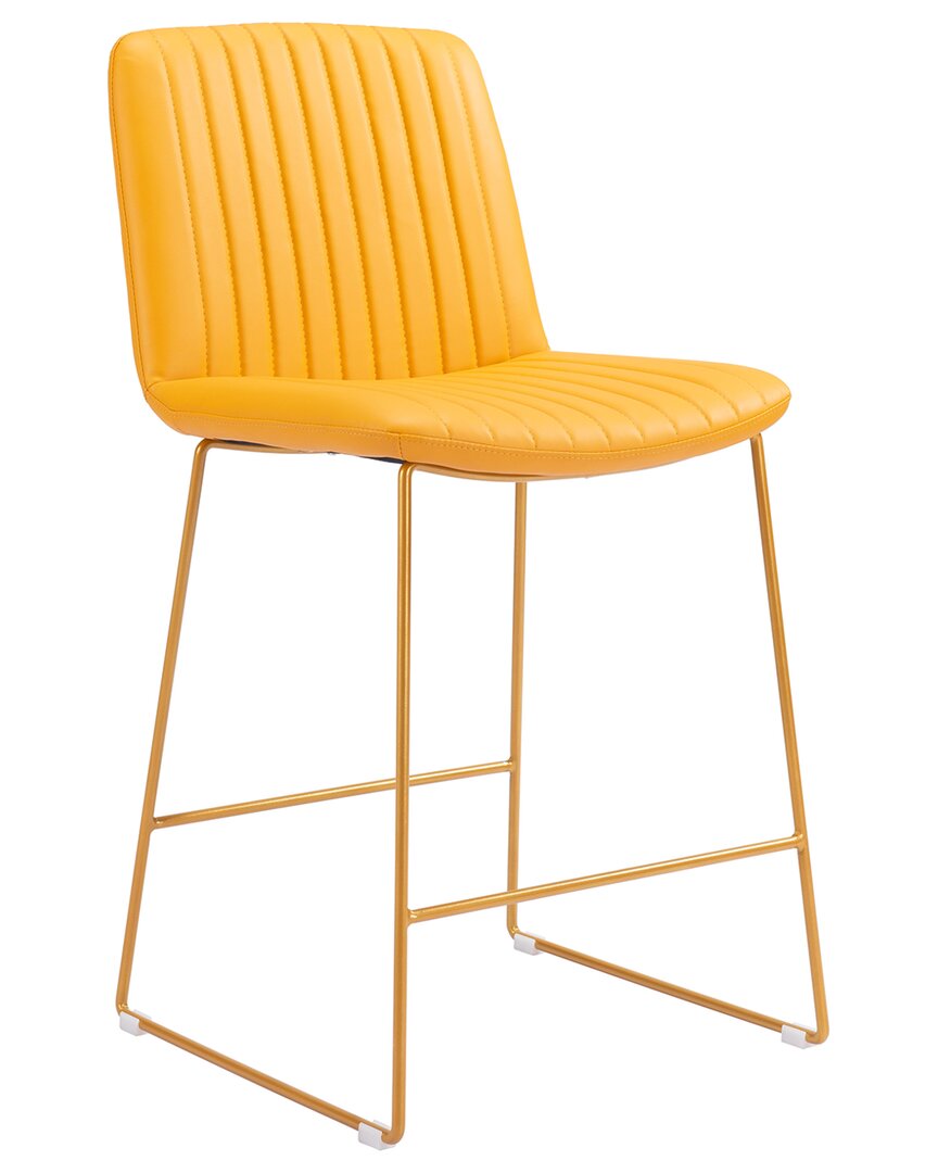 Zuo Modern Mode Counter Chair In Yellow