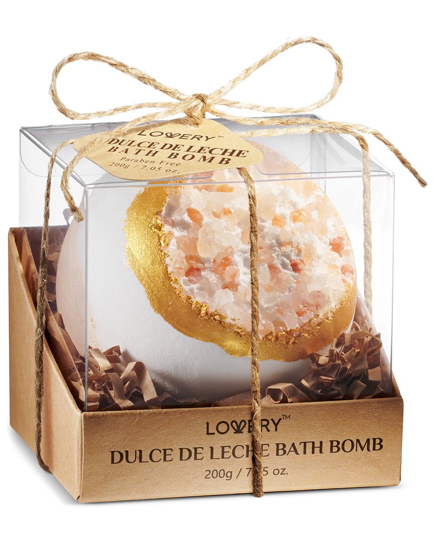 Lovery Extra Large Handmade Dulce De Leche Bath Bomb In Gold