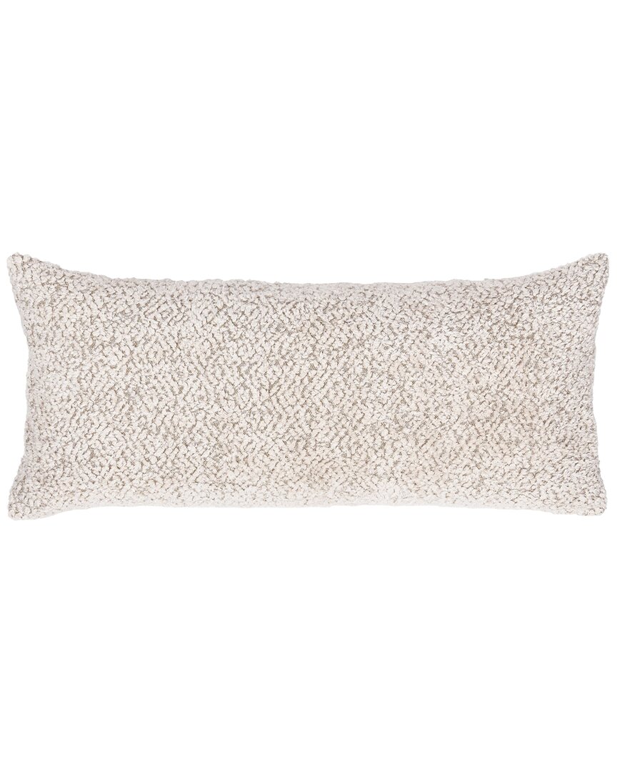 Classic Home Woven Chenille Maris Throw Pillow In White