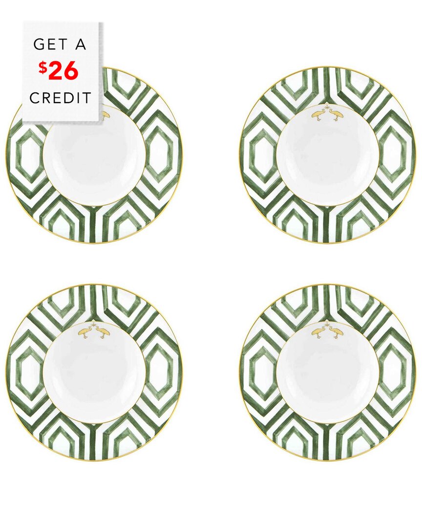 Vista Alegre Amazonia Soup Plates (set Of 4) With $26 Credit In Multi