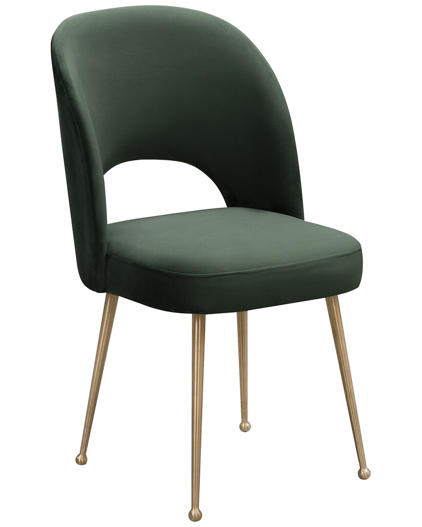 Tov Furniture Swell Velvet Chair In Green