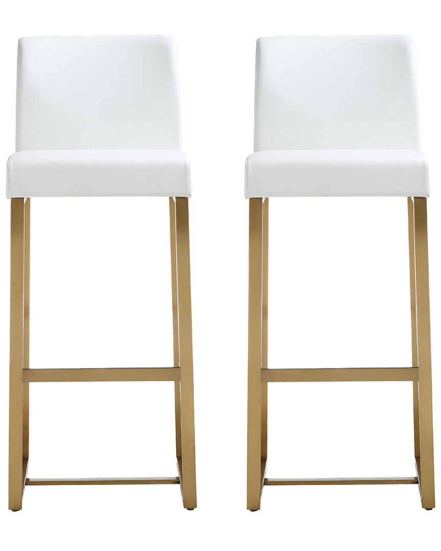 Tov Furniture Set Of 2 Denmark Bar Stools In White