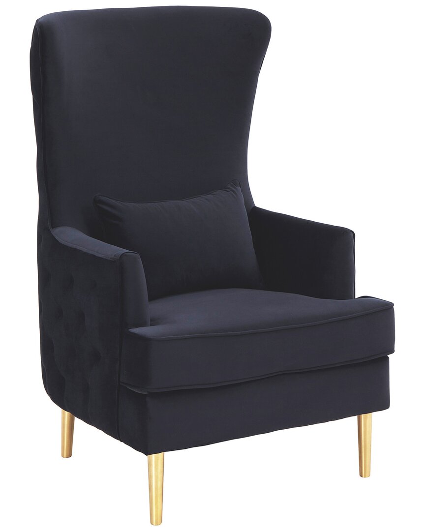 Tov Furniture Alina Tall Tufted Back Chair In Black