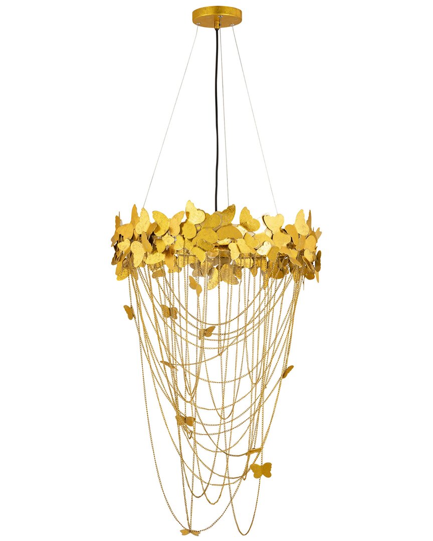 Tov Furniture Butterfly Chandelier In Gold