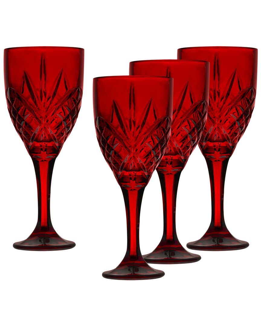 Godinger Meridian 4-pc. Crystal Wine Goblet Glass Set