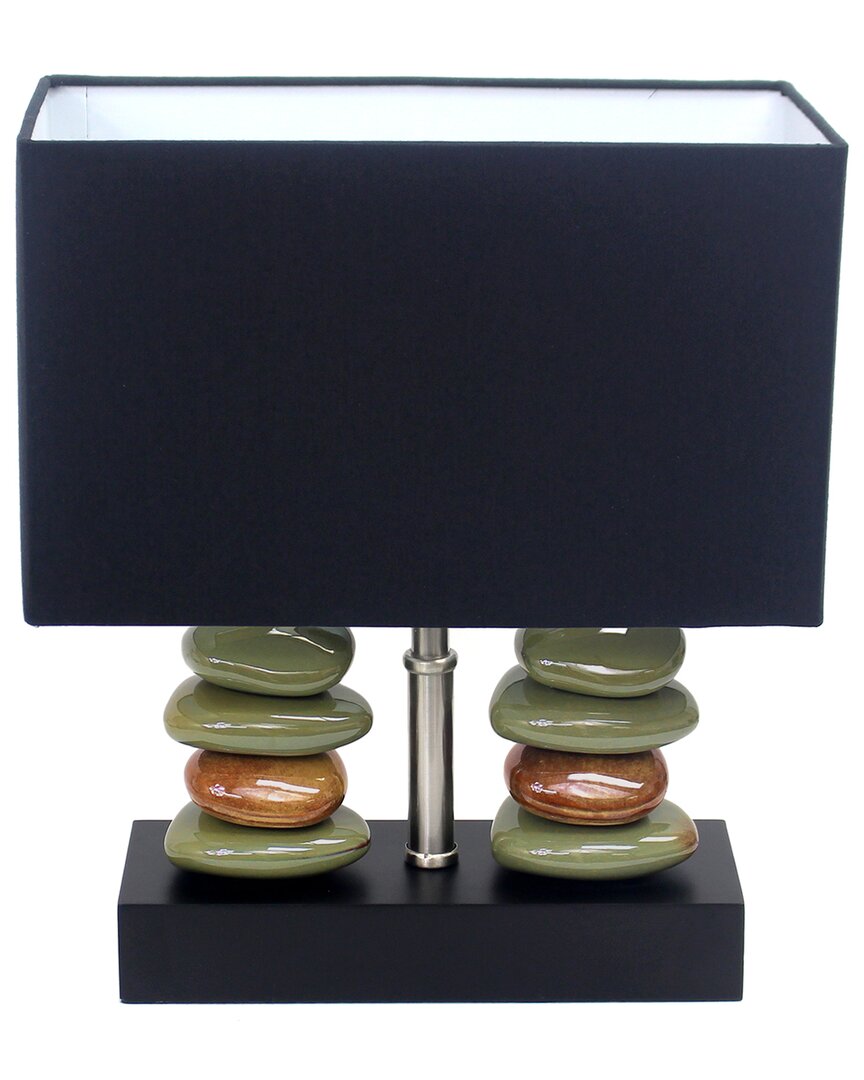 Lalia Home 14in Contemporary Tranquil Stone Table Lamp