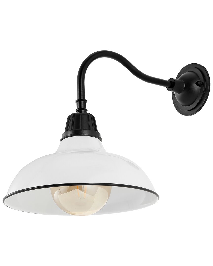 Jonathan Y Aurora Farmhouse Industrial Indoor/outdoor Sconce In White