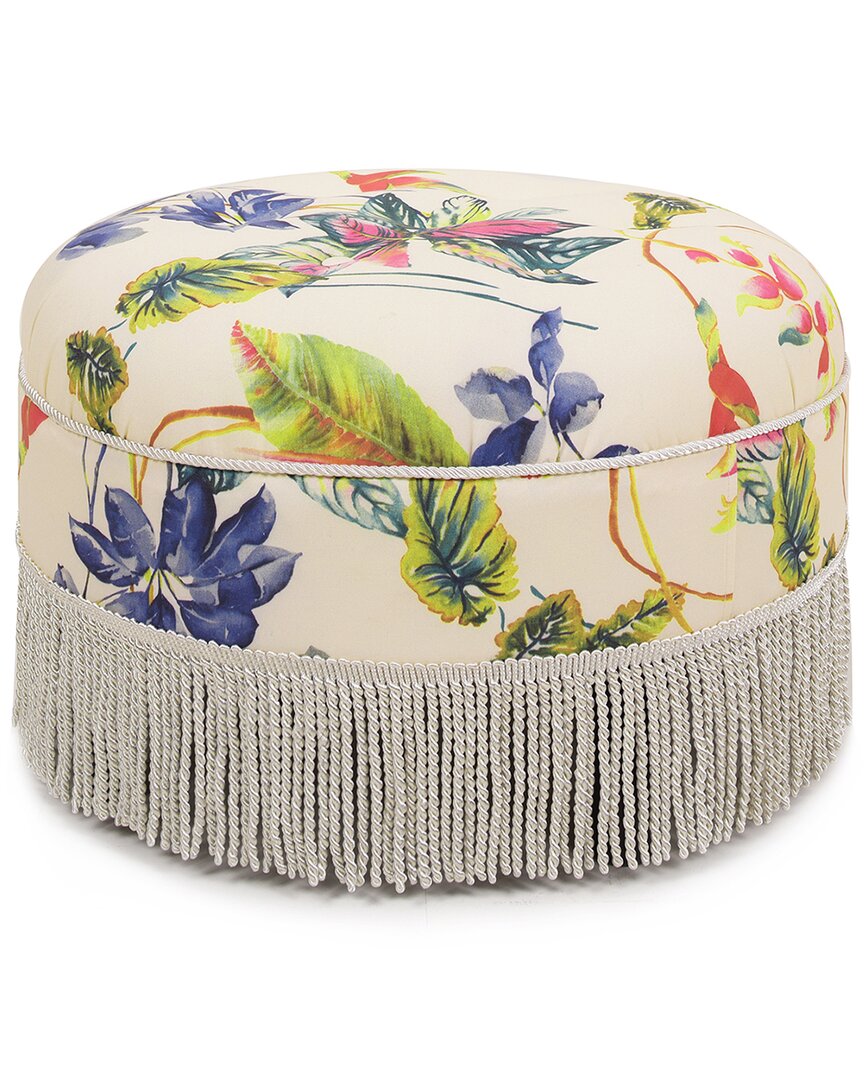 Jennifer Taylor Home Yolanda Upholstered Round Accent Ottoman