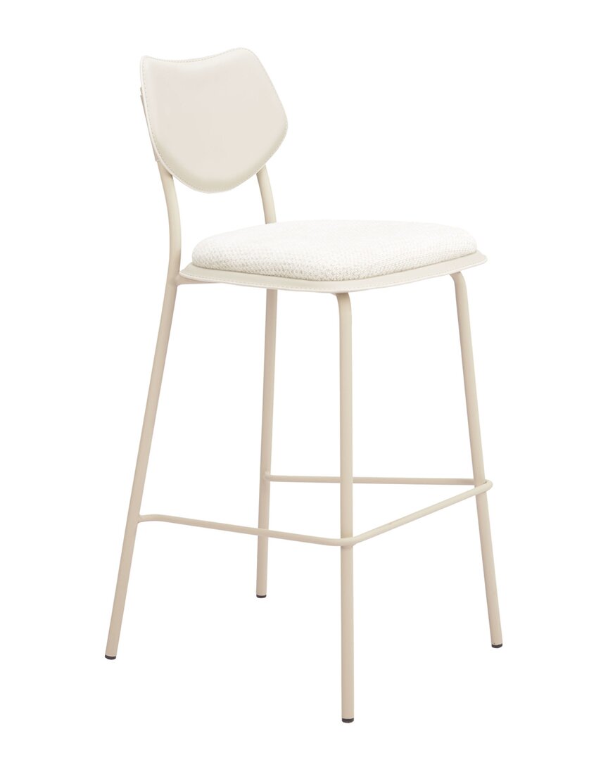 Zuo Modern Set Of 4 Zeal Barstools In White