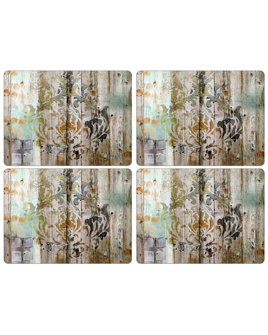 Pimpernel Frozen In Time Placemats Set Of 4 In White