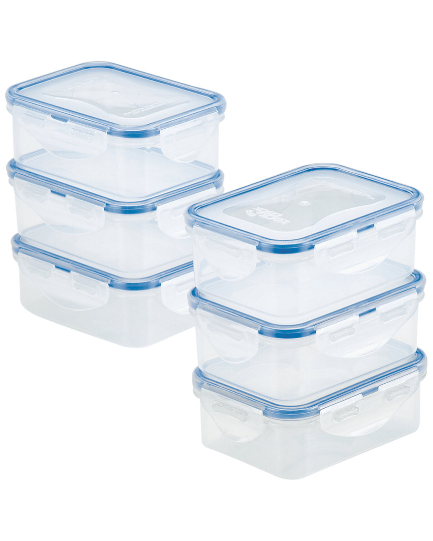 Lock & Lock Set Of 6 Easy Essentials 12oz Rectangular Food Storage Container Set