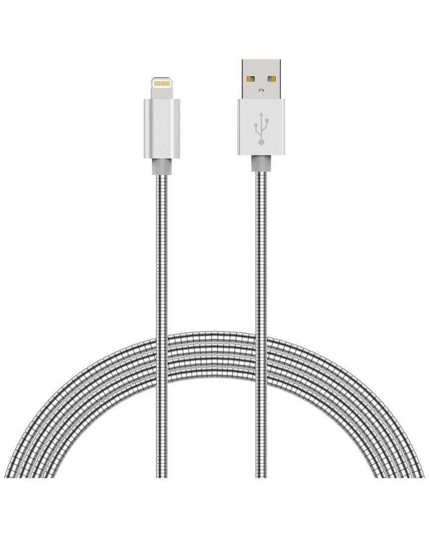 Tech Elements Apple Certified Stainless Steel 6ft Lightning Charge & Sync Cable