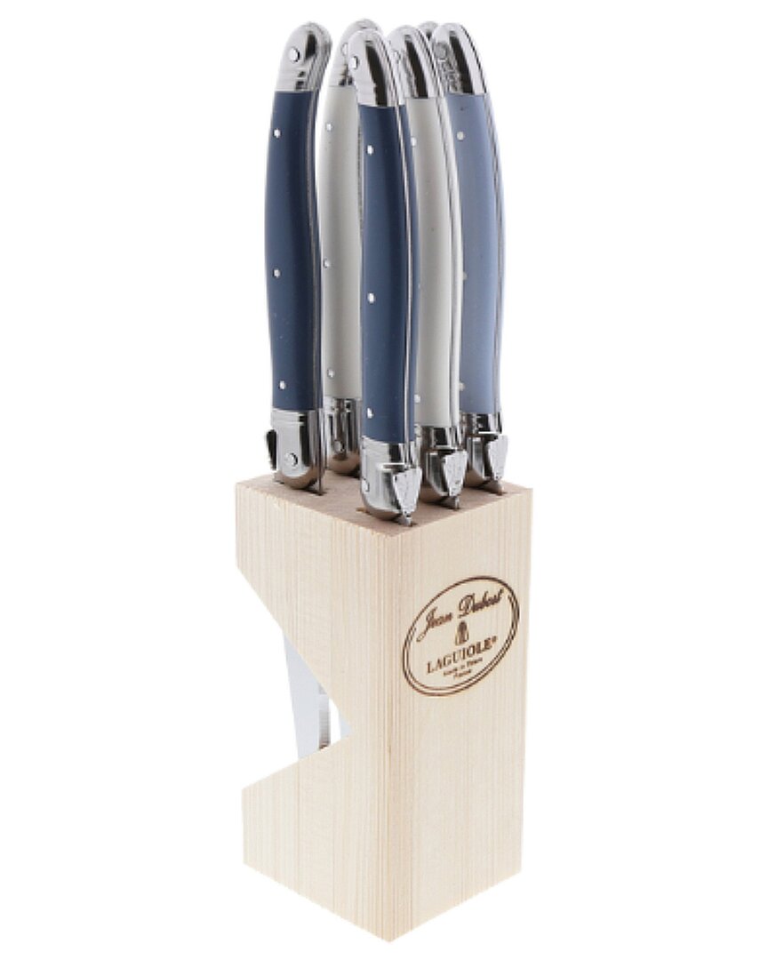 Jean Dubost Atelier Mix 6 Knives In Block In Multi