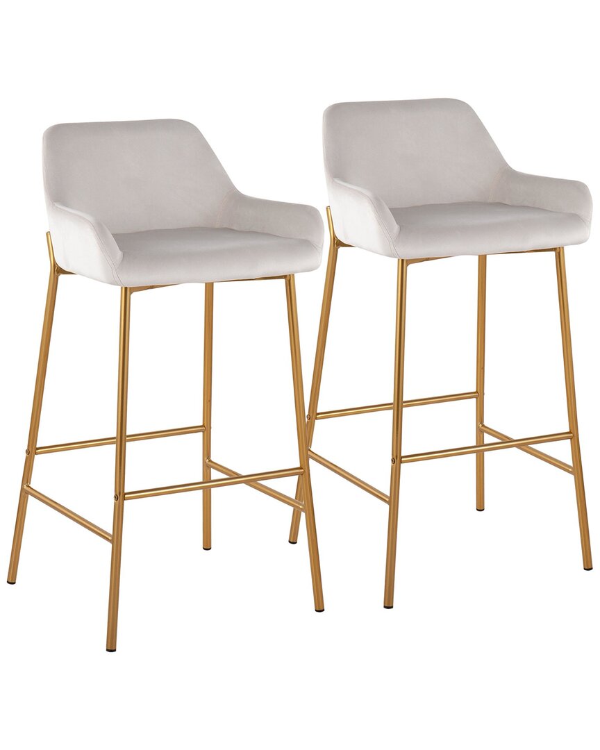 LUMISOURCE LUMISOURCE SET OF 2 DANIELLA FIXED-HEIGHT BAR STOOLS