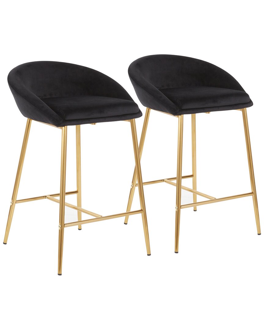 Lumisource Set Of 2 Matise Counter Stools In Gold