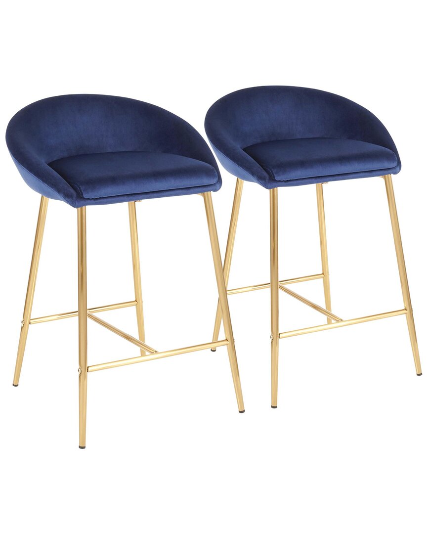 Lumisource Set Of 2 Matise Counter Stools In Gold