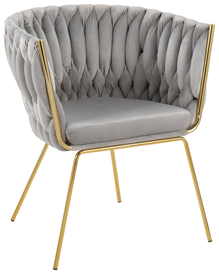 Lumisource Braided Renee Chair In Gold
