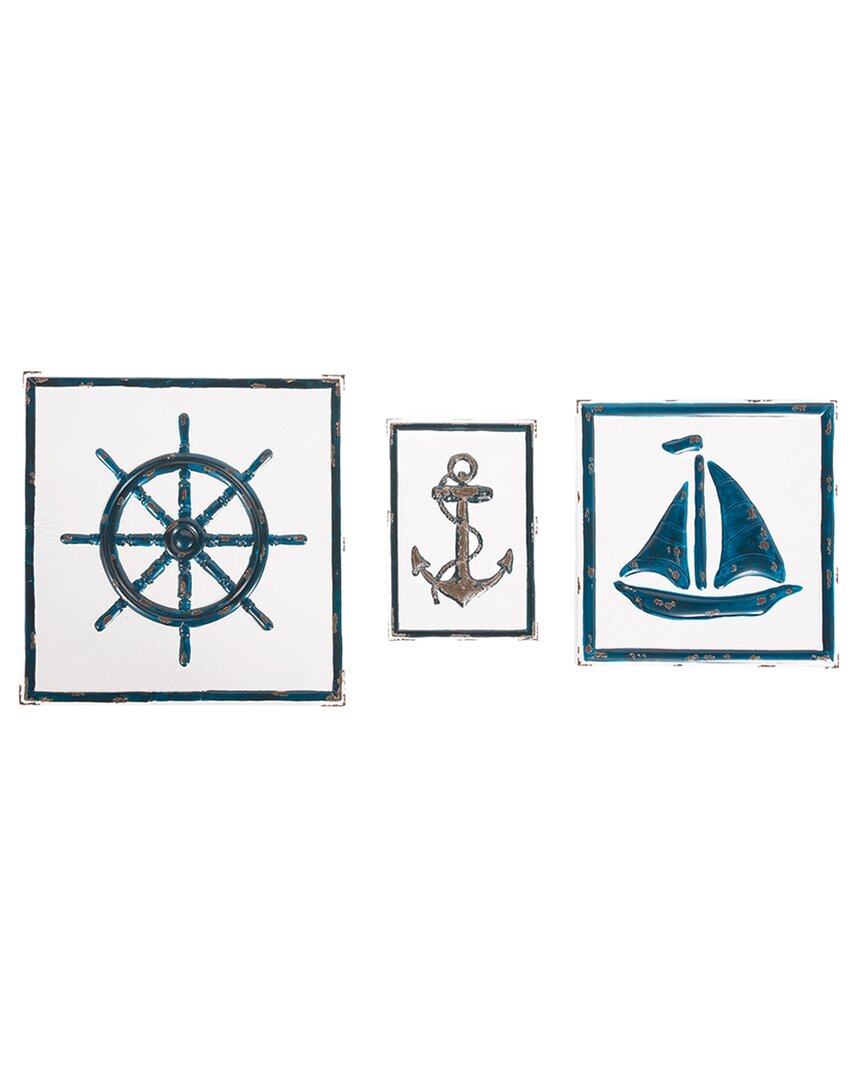 Go Home Set Of 3 Boaters Wall Decor