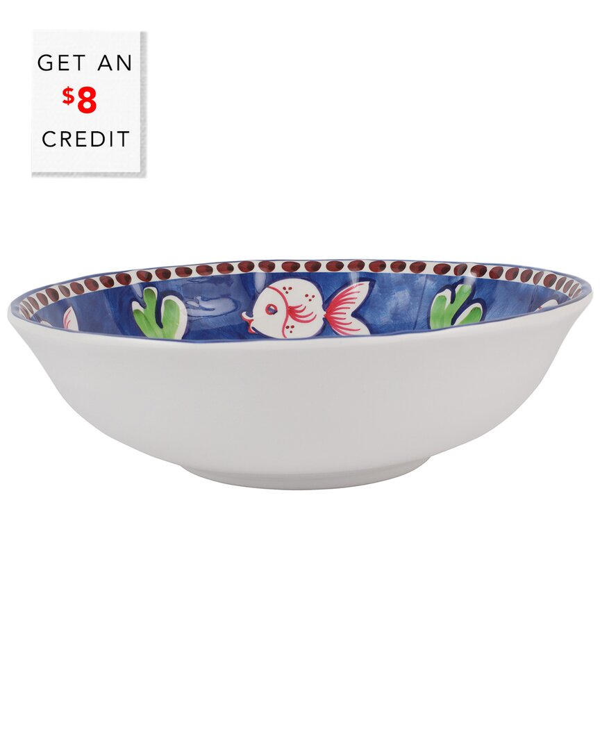 Shop Vietri Melamine Campagna Pesce Large Serving Bowl With $8 Credit In Multicolor
